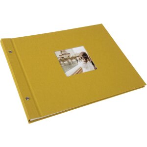 Album a vite Goldbuch Bella Vista senape 39x31 cm 40 pagine bianche