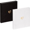 Walther album fotografico Emotion nero 20x20 cm 40 pagine cuore dorato in rilievo
