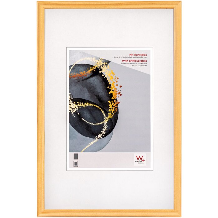 Cornice in legno Walther Select 10x15 cm vetro artistico naturale