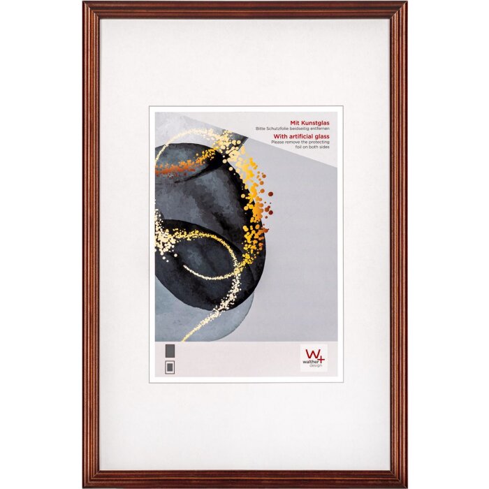 Walther cornice in legno Select 10x15 cm vetro artistico marrone