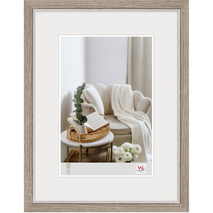 Walther Cornice in legno MDF Hygge 30x40 cm grigio