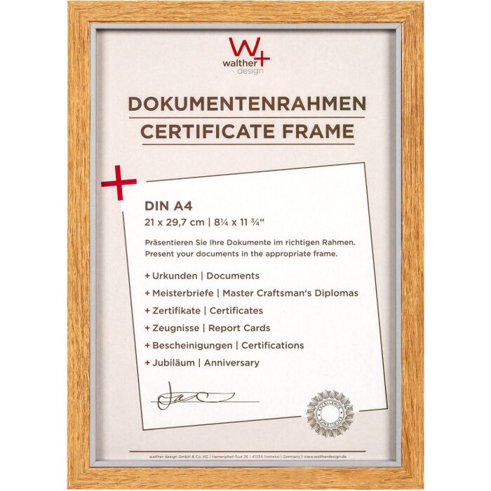 Walther Cornice in legno MDF Hygge 21x29,7 cm rovere