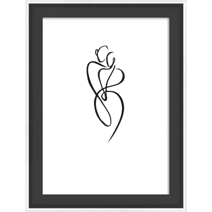 Walther cornice in legno Silhouette nera 10x15 cm design moderno vetro MDF