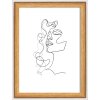 Walther cornice in legno Silhouette 13x18 cm profilo MDF naturale espositore in vetro trasparente