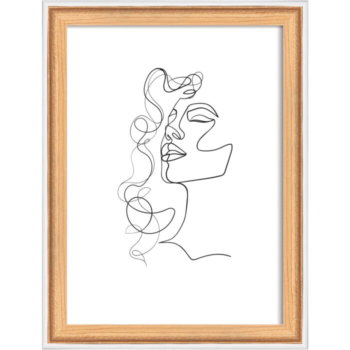 Walther cornice in legno Silhouette 13x18 cm faggio chiaro MDF supporto formato paesaggio