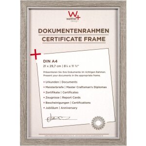 Walther cornice Hygge MDF con bordo interno argento vetro trasparente vari colori colori