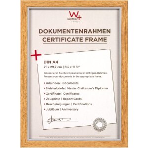 Walther cornice Hygge MDF con bordo interno argento vetro trasparente vari colori colori