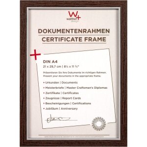 Walther cornice Hygge MDF con bordo interno argento vetro trasparente vari colori colori