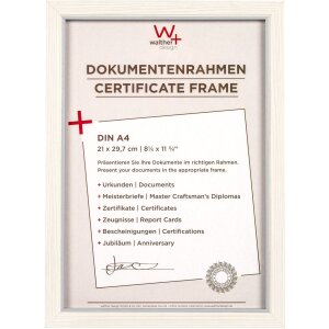 Walther cornice Hygge MDF con bordo interno argento vetro trasparente vari colori colori