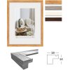 Walther cornice Hygge MDF con bordo interno argento vetro trasparente vari colori colori