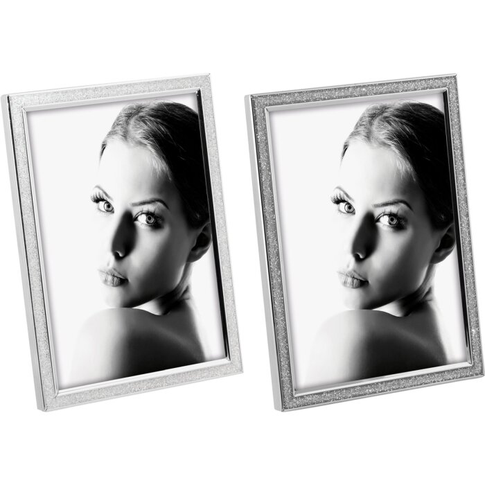 Mascagni A1066 Portafoto in metallo da 10x15 a 20x25 cm Bianco Argento