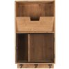 Clayre & Eef 50743 Scaffale a muro Marrone Nero 40x18x71 cm