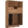 Clayre & Eef 50743 Scaffale a muro Marrone Nero 40x18x71 cm