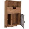 Clayre & Eef 50743 Scaffale a muro Marrone Nero 40x18x71 cm
