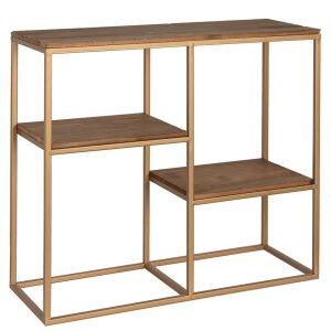 Clayre & Eef 50744 Mensola a muro color oro 53x18x49 cm