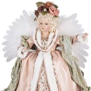Clayre & Eef 50761 Angelo decorativo rosa bianco 50x23x65 cm
