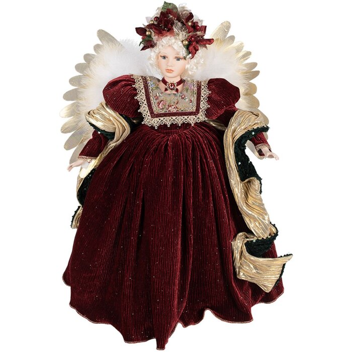 Clayre & Eef 50764 Angelo decorativo rosso 50x23x65 cm