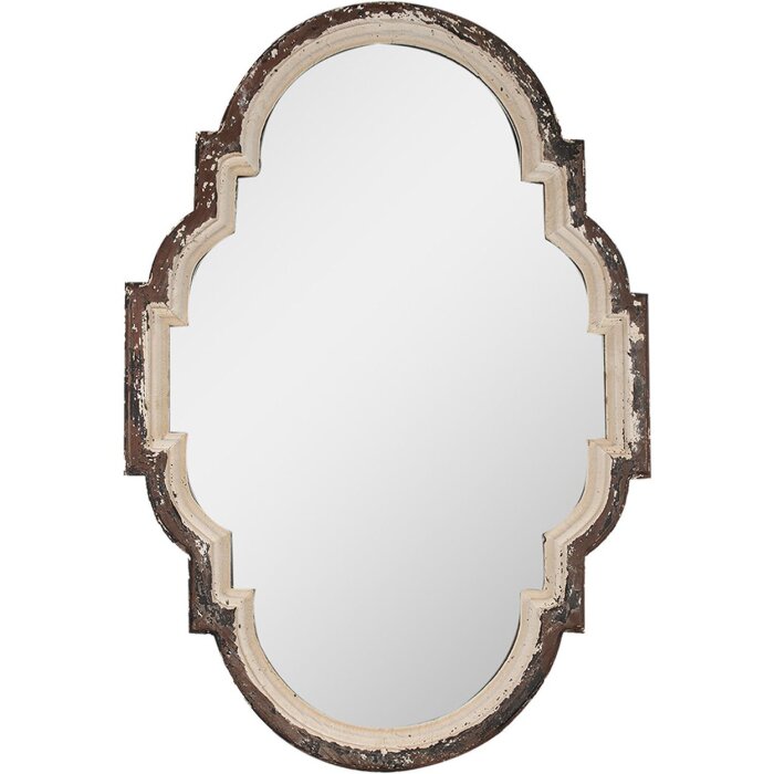 Clayre & Eef 52S300 Specchio da parete Marrone Beige 63x4x91 cm