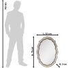 Clayre & Eef 52S303 Specchio da parete Beige, Marrone 52x3x75 cm