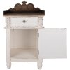 Clayre & Eef 5H0667 Comodino Bianco Marrone 48x39x89 cm