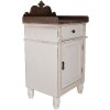 Clayre & Eef 5H0667 Comodino Bianco Marrone 48x39x89 cm