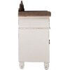 Clayre & Eef 5H0667 Comodino Bianco Marrone 48x39x89 cm