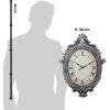 Clayre & Eef 5KL0236 Orologio da parete color argento Beige 56x6x76 cm - 1xAA