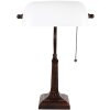 LumiLamp 5LL-5686 Lampada da tavolo bianca 26x16x40 cm E27-max 1x40W Lampada Banker