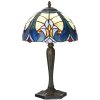 LumiLamp 5LL-6306 Lampada da tavolo Tiffany blu Ø 25x40 cm E14-max 1x40W