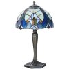 LumiLamp 5LL-6306 Lampada da tavolo Tiffany blu Ø 25x40 cm E14-max 1x40W