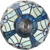 LumiLamp 5LL-6306 Lampada da tavolo Tiffany blu Ø 25x40 cm E14-max 1x40W