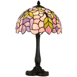 LumiLamp 5LL-6308 Lampada da tavolo Tiffany rosa Ø...