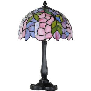 LumiLamp 5LL-6308 Lampada da tavolo Tiffany rosa Ø...