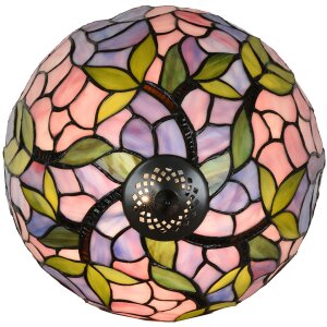 LumiLamp 5LL-6308 Lampada da tavolo Tiffany rosa Ø 30x50 cm E27-max 1x60W