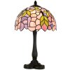 LumiLamp 5LL-6308 Lampada da tavolo Tiffany rosa Ø 30x50 cm E27-max 1x60W