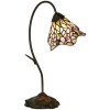 LumiLamp 5LL-6311 Lampada da tavolo Tiffany stile vintage in vetro e poliresina 27x15x48 cm