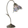 LumiLamp 5LL-6311 Lampada da tavolo Tiffany stile vintage in vetro e poliresina 27x15x48 cm