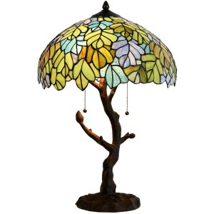 LumiLamp 5LL-6312 Lampada da tavolo Tiffany verde...