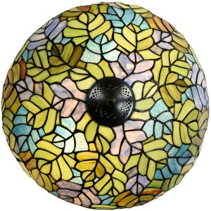 LumiLamp 5LL-6312 Lampada da tavolo Tiffany verde Ø 40x60 cm E27-max 2x60W