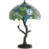 LumiLamp 5LL-6312 Lampada da tavolo Tiffany verde Ø 40x60 cm E27-max 2x60W