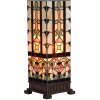 LumiLamp 5LL-6314 Lampada da tavolo Tiffany Beige 18x18x45 cm E27-max 1x40W