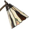 LumiLamp 5LL-6318 Lampada da tavolo Tiffany Beige Ø 27x51 cm E14/max 1x40W