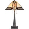 LumiLamp 5LL-6320 Lampada da tavolo Tiffany Beige 45x45x80 cm E27-max 2x60W