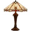 LumiLamp 5LL-6325 Lampada da tavolo Tiffany Beige 50x50x75 cm E27-max 2x60W