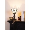 LumiLamp 5LL-6327 Lampada da tavolo Tiffany bianca Ø 18x30 cm E14 max 1x25W