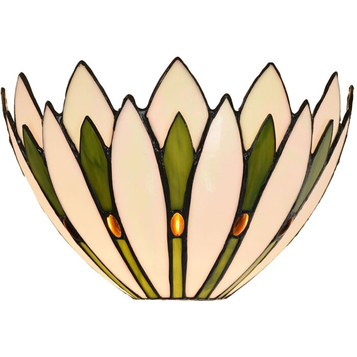 LumiLamp 5LL-6329 Lampada da parete Tiffany Bianco 30x15x18 cm E14-max 1x40W