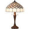LumiLamp 5LL-6330 Lampada da tavolo Tiffany grigio Ø 40x58 cm E27-max 2x60W