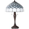 LumiLamp 5LL-6330 Lampada da tavolo Tiffany grigio Ø 40x58 cm E27-max 2x60W