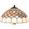 LumiLamp 5LL-6330 Lampada da tavolo Tiffany grigio Ø 40x58 cm E27-max 2x60W