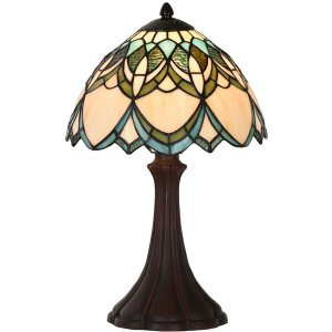 LumiLamp 5LL-6334 Lampada da tavolo Tiffany Beige...